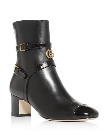 gucci women's geraldine leather cap-toe leather boots|gucci designer ankle boots.